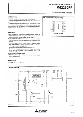 M62260FP Datasheet PDF MITSUBISHI ELECTRIC 