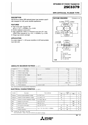 C3379 Datasheet PDF MITSUBISHI ELECTRIC 