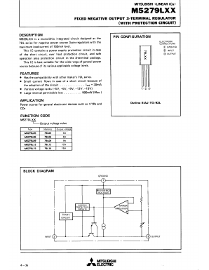 M5279L05 Datasheet PDF MITSUBISHI ELECTRIC 