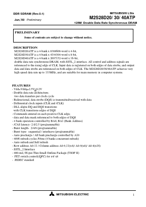 M2S28D20ATP Datasheet PDF MITSUBISHI ELECTRIC 