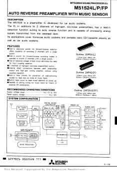 M51524P Datasheet PDF MITSUBISHI ELECTRIC 