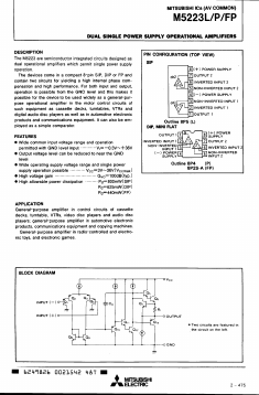M5223L Datasheet PDF MITSUBISHI ELECTRIC 