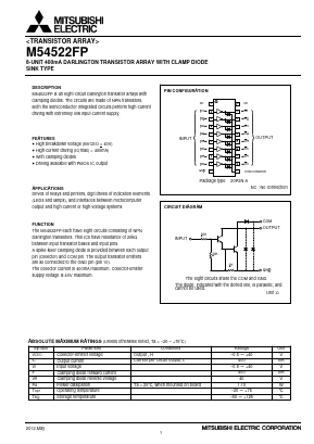 M54522FP Datasheet PDF MITSUBISHI ELECTRIC 