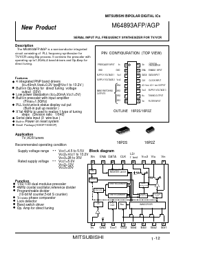 M64893AFP Datasheet PDF MITSUBISHI ELECTRIC 