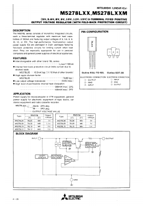 M5278L09 Datasheet PDF MITSUBISHI ELECTRIC 