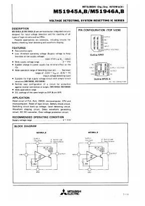 M51945B Datasheet PDF MITSUBISHI ELECTRIC 