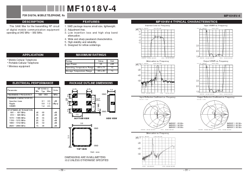 MF1018V-4 Datasheet PDF MITSUBISHI ELECTRIC 