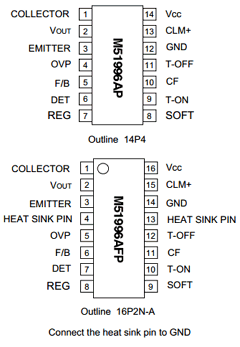 M51996AP Datasheet PDF MITSUBISHI ELECTRIC 