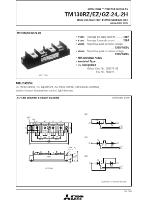 TM130RZ-2H Datasheet PDF MITSUBISHI ELECTRIC 