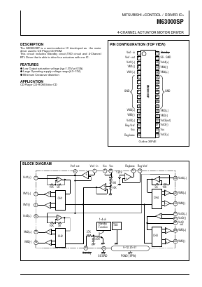 M63000SP Datasheet PDF MITSUBISHI ELECTRIC 