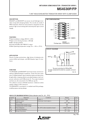 M54530FP Datasheet PDF MITSUBISHI ELECTRIC 