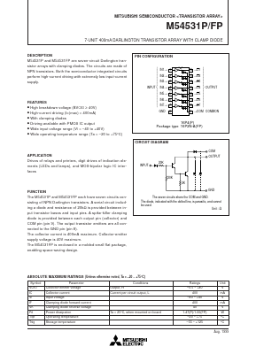M54531FP Datasheet PDF MITSUBISHI ELECTRIC 