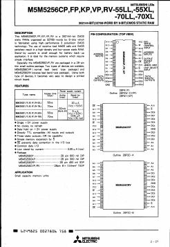 M5M5256CVP Datasheet PDF MITSUBISHI ELECTRIC 