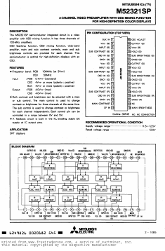 M52321SP Datasheet PDF MITSUBISHI ELECTRIC 