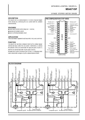 M54671SP Datasheet PDF MITSUBISHI ELECTRIC 