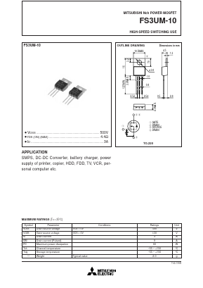 FS3UM-10 Datasheet PDF Mitsumi