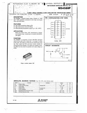 M54580P Datasheet PDF Mitsumi
