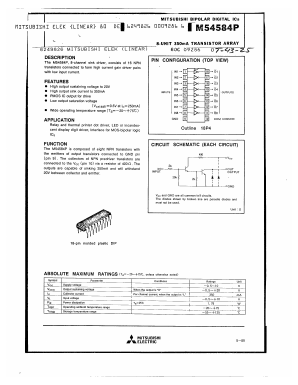 M54584P Datasheet PDF Mitsumi