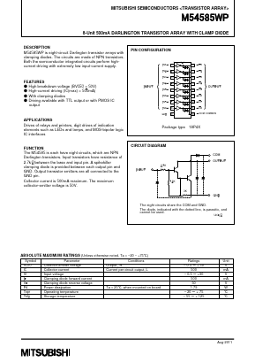 M54585WP Datasheet PDF Mitsumi