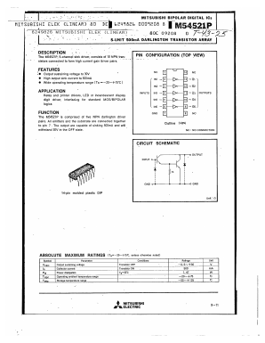 M54521P Datasheet PDF Mitsumi