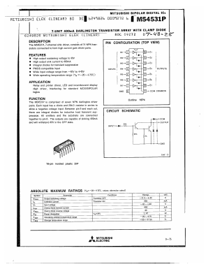 M54531P Datasheet PDF Mitsumi