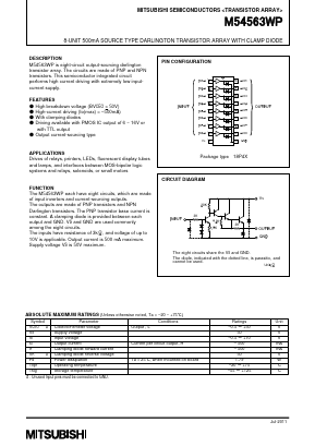 M54563WP Datasheet PDF Mitsumi