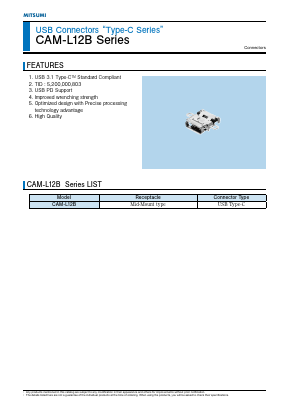 CAM-L12B Datasheet PDF Mitsumi