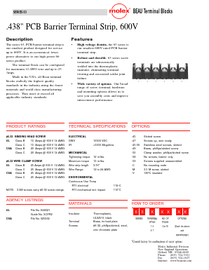 6354-45 Datasheet PDF Molex Connectors