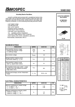 S30D150C Datasheet PDF Mospec Semiconductor