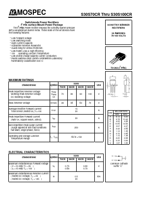 S30S100CR Datasheet PDF Mospec Semiconductor