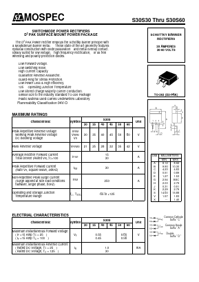 S30S40 Datasheet PDF Mospec Semiconductor