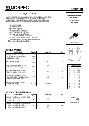 S20C120C Datasheet PDF Mospec Semiconductor
