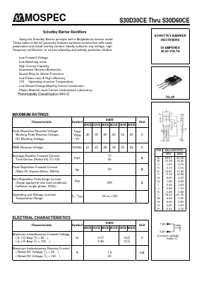 S30D35CE Datasheet PDF Mospec Semiconductor