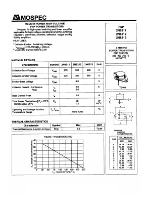 2N6213 Datasheet PDF Mospec Semiconductor