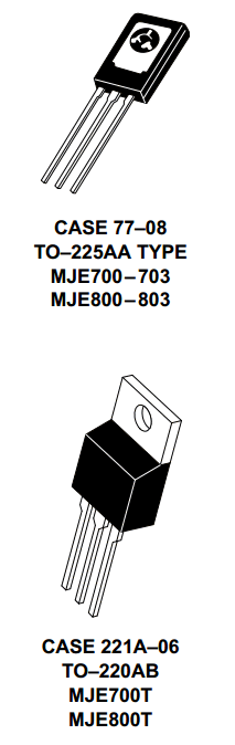 MJE800T Datasheet PDF Motorola => Freescale
