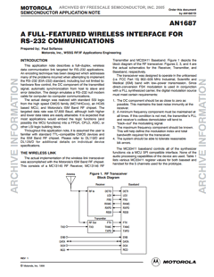 AN1687 Datasheet PDF Motorola => Freescale