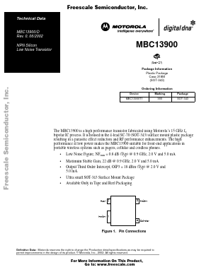 MBC13900T1 Datasheet PDF Motorola => Freescale