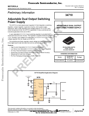 PC34710EWR2 Datasheet PDF Motorola => Freescale