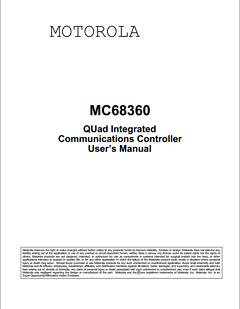 MC68360FE33 Datasheet PDF Motorola => Freescale