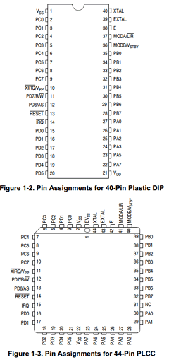 MC68HC711D3CP3 Datasheet PDF Motorola => Freescale