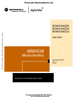 MC908GZ32V Datasheet PDF Motorola => Freescale