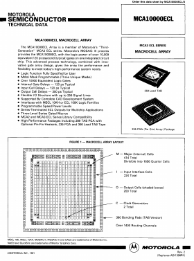 MCA10000ECL Datasheet PDF Motorola => Freescale