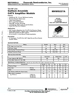 MHW9227A Datasheet PDF Motorola => Freescale