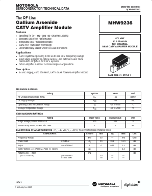 MHW9236 Datasheet PDF Motorola => Freescale