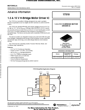 MPC17510R2 Datasheet PDF Motorola => Freescale