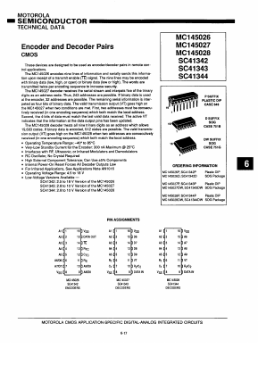 MC145027P Datasheet PDF Motorola => Freescale