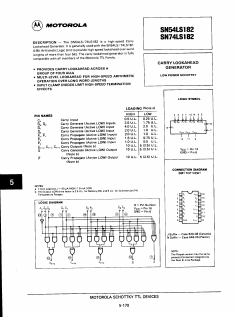 SN74LS182N Datasheet PDF Motorola => Freescale