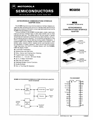 MC6850CS Datasheet PDF Motorola => Freescale
