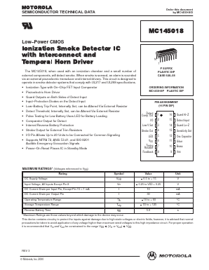 MC145018P Datasheet PDF Motorola => Freescale