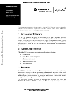MPC185TS Datasheet PDF Motorola => Freescale